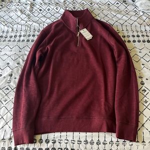 Flag and Anthem NEW 1/4 zip Maroon Long Sleeve